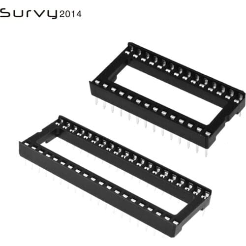 10PCS IC Socket DIP-28/40 Pin 2.54mm Integrated Circuit Adaptor Solder Type WIDE diy electronics