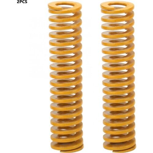 2Pcs OD 12mm ID 6mm Extra Light Load Mould Spring Yellow TF Compressed Spring 20/30/40/50/60/70/80mm Metal Stamping Die Spring