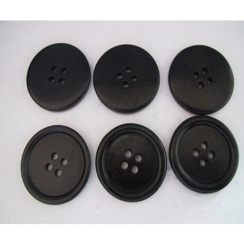 32mm black 4 holes resin button ployster button whosale can engraved logo blouse button 200pcs