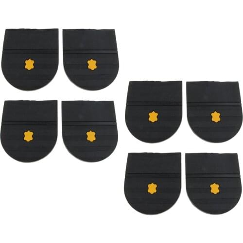 4 Pairs Unisex Grain Rubber Soles Heels Pads DIY Shoes Repair Supplies 4"