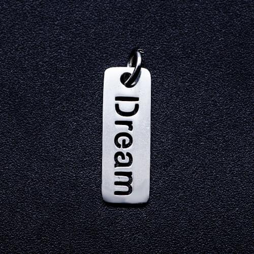 5pcs/lot Dream DIY Jewelry Charms Wholesale 100% Stainless Steel Finding Charm Supplies Charm for Necklace Making Dropshipping