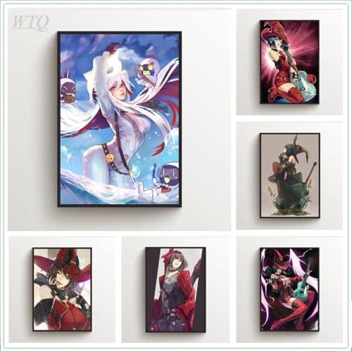 Guilty Gear I-no Jack-O Valentine Anime Posters Wall Poster Canvas Painting Posters and Prints Wall Art Picture Decor Home Decor