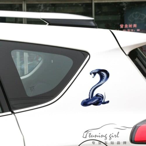 Car Stickers Cobra Snake Rattlesnake Evil Animals Creative Decals Auto Tuning Styling 15x12cm D15