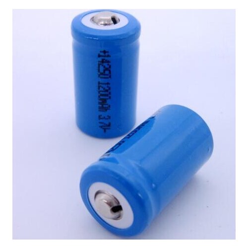 Free shipping 2pcs/lot 3.7V 14250 1200mAh Lithium-ion Rechargeable battery Li-Ion battery