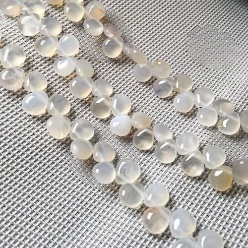 Natural Stone Beads Water Drop Shape White Agates Stone Loose Spacer Beaded For Jewelry Making DIY Necklace Bracelet Accessories