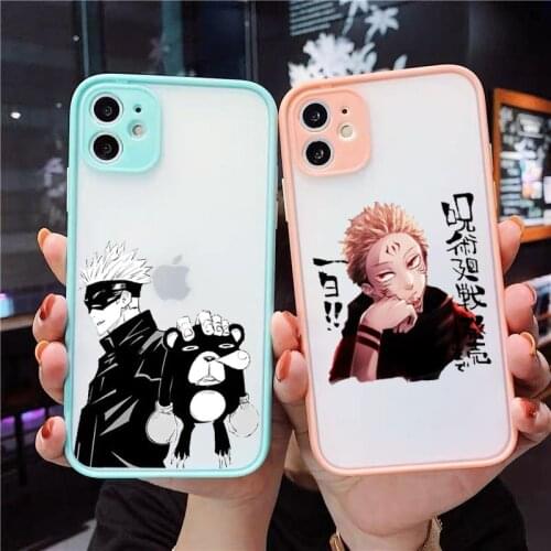 New Japan Anime Jujutsu Kaisen Phone Case for IPhone 12 12 Mini 11 Pro Max X XS MAX XR SE2 6s 7 8 Plus Clear Bumper Shell Cover