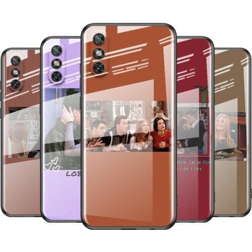 Tempered Glass Cover Friends TV Lockscreens For Huawei Y6 Y7 Y9 Y5P Y6P Y8S Y8P Y9A P Smart Z 2019 2020 2021 Phone Case