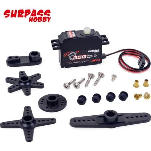 Surpass Hobby S0025P 4.8-6.0V 25g 2.3KG Plastic Gear Digital Servo For 1/12 RC Car Airplane Aircraft Boat Robot Toy