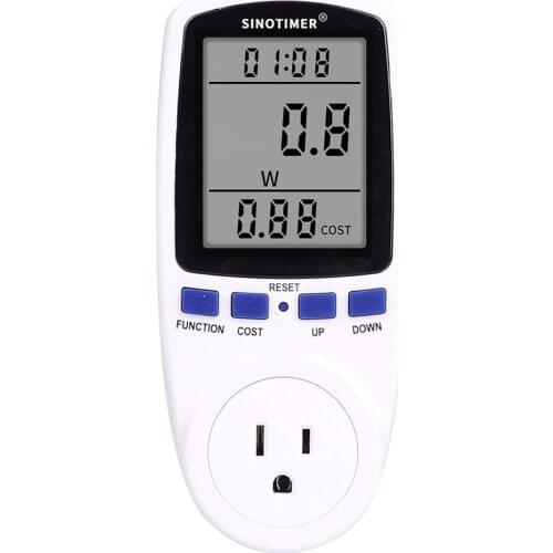 New EU US UK FR Plug Socket Digital Wattmeter Power Consumption Watt Energy Meter KWh AC 230V 120V Electricity with backlights
