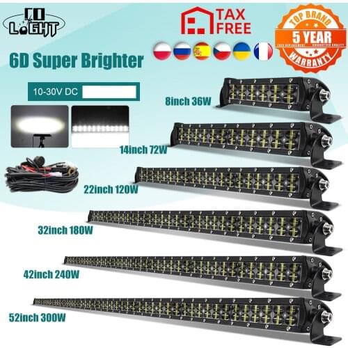 CO LIGHT 8"14" 22" 32" 42" 52'' Led Light Bar Combo 2-Rows Led Work light Bar Driving Offroad Car Truck 4x4 SUV ATV Boat 12V 24V