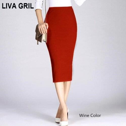 DANJEANER Slit Pencil Skirts