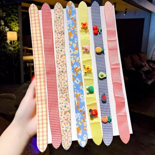 New Velcro Hair Hoop Head of Children Kid Hairpin Clip Bang Stick Post Head Hoop Joker Tire Hair Accessories for Girls 2pcs/set