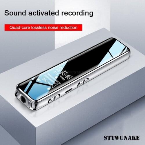 STTWUNAKE original mini digital voice recorder dictaphone small sound recorder voice activated recording meeting class audio pen