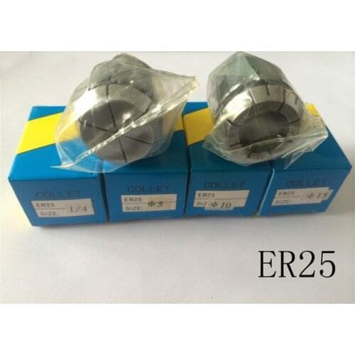ER25 7mm Precision Spring Collets High Quality For Collet chuck CNC Milling lathe