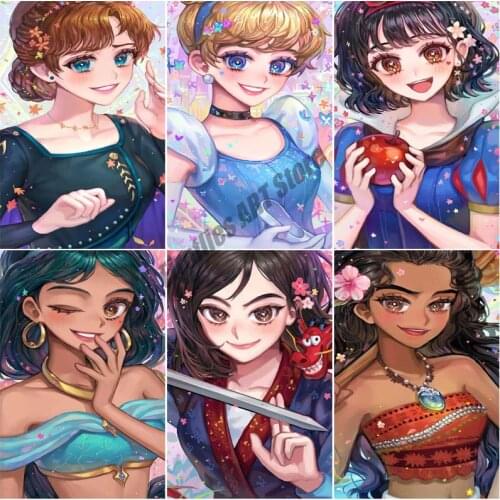 Disney Cartoon Cinderella Diamond Painting Full Square/Round Cross Stitch Kits Diamond Mosaic Home Decoration Gift Handicrafts