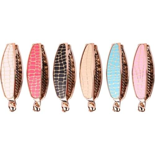 New Simple Fashion Plating Leather Lattice Banana Cone Clip Bangs Hairgrip Women Girl Barrette Hair Accessories Headdress