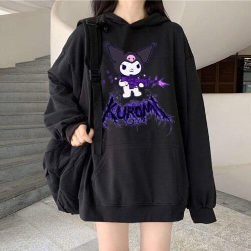 2021 latest Gothic kulomi JK uniform Hoodie Sweatshirt womens Pullover printed womens oversize Harajuku regular clothes hoodie