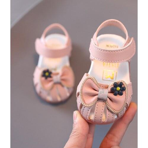 2021 Summer New Children Baby Sandals Korean Bow Girls Princess Shoes Soft Bottom Toddler Shoes Children shoes