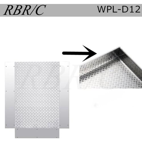 WPL D12 4WD Off-Road Climbing Four-Wheel Drive Micro RC Car Metal Anti-Skid Plate For Car Back Bucket DIY Upgrade Accessory Part