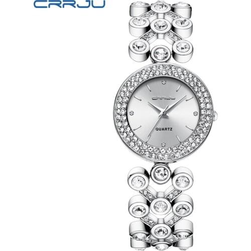 Luxury Women Watches CRRJU Starry Sky Female Clock Quartz Wristwatch Fashion Ladies Wrist Watch reloj mujer relogio feminino