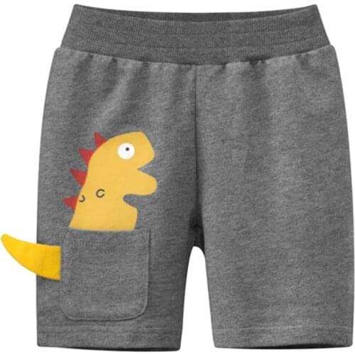 Baby Boys 3D Dinosaur Shorts Children Summer Beach Loose Shorts Casual Pants Cotton Comfortable For Kids 2-7Yrs