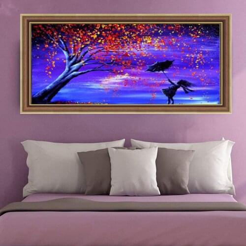 Brand new 5D DIY AB diamond painting color tree girl full round square diamond embroidery rhinestone mosaic wall art decoration