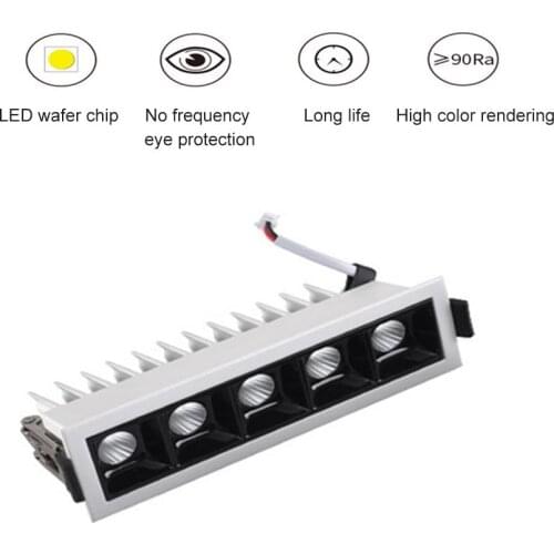 LED Downlight 10W 5 LEDS Recessed LED Ceiling Lamp AC 110V-220V Indoor Lighting Warm /Cold White Led Spotlight Ceiling light