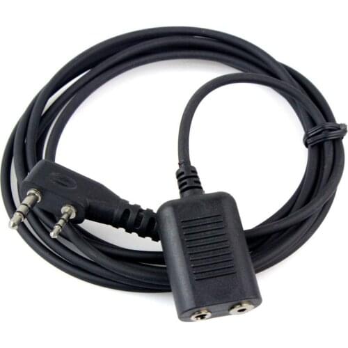 2 meters Earpiece Headset Extended Cable for Kenwood Radios 2pin Earphone