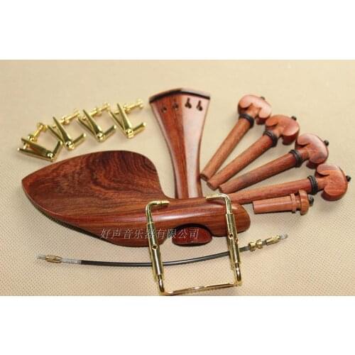1 set 4/4 violin parts, rose wood violin accessories