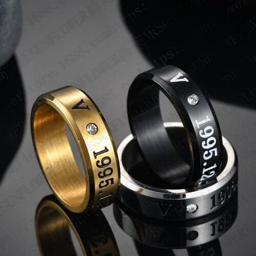 1pcs Kpop bangtan boys rings Three Colors Member Name Ring Black Gold Silver High gloss Rings K-pop Bangtan boys stationery set