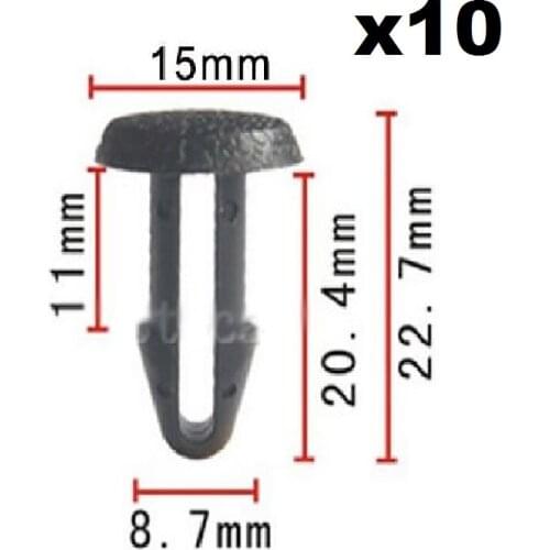 10pcs OEM Fastener Rivet Retainer Retaining Clip For Honda For Toyota / Universal 90467-09065 Fixed Buckle