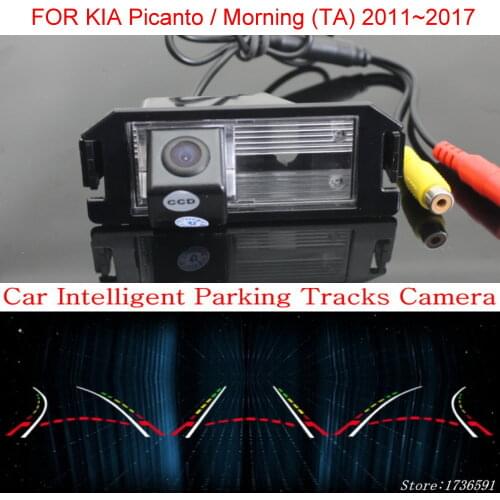 Car Intelligent Parking Tracks Camera FOR KIA Picanto / Morning (TA) 2011~2019 HD Car Back up Reverse Camera Rear View Camera