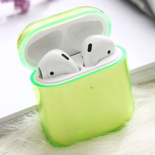 For airpods Pro case headset set pc color transparent air pods 2/1Bluetooth headset simple candy color protective cover airpods