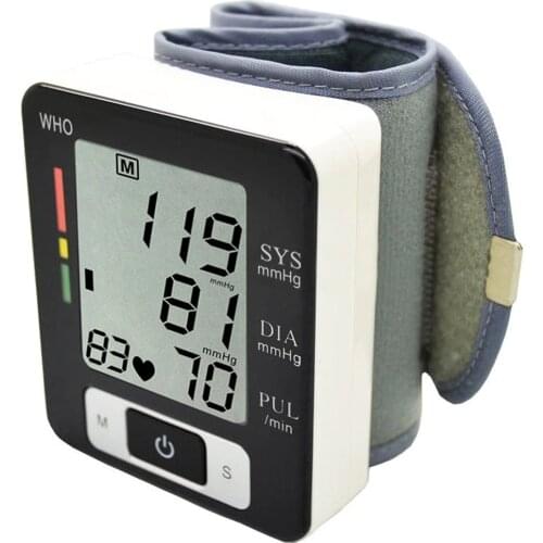 NEW Digital Wrist Blood Pressure Monitor Pulse Meter Heart Rate Monitor Tonometer Mini Sphygmomanometer LCD Display Pulsometer