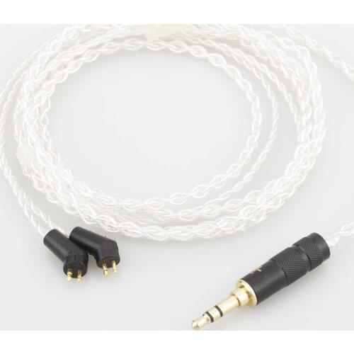 Hi-End 8 Cores 7N OCC Silver Plated Headphone Upgrade Cable For ER4P ER4B ER4S Headphones