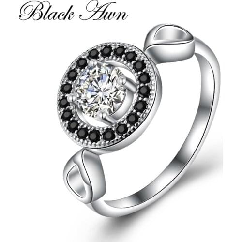 2020 New 925 Sterling Silver Fine Jewelry Trendy Engagement Bague Femme For Women Wedding Rings Anillos De Plata 925 De Ley C369