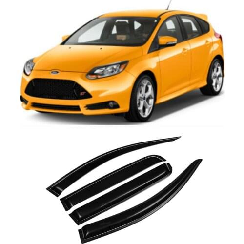 Window Visor Wind Rain Sun Smoke Guard Deflector Vent Shade Raincoat For Ford Focus 3 MK3 2012 2013 2014 2015 2016 2017 2018