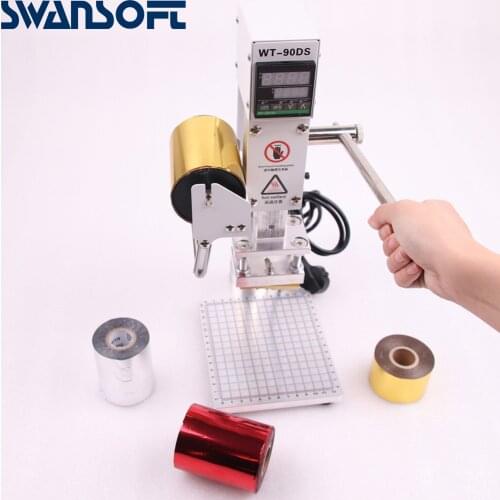 Card Paper PU Leather Creasing Embossing Machine SWANSOFT Hot Foil Stamping Machine Heat Press Machine