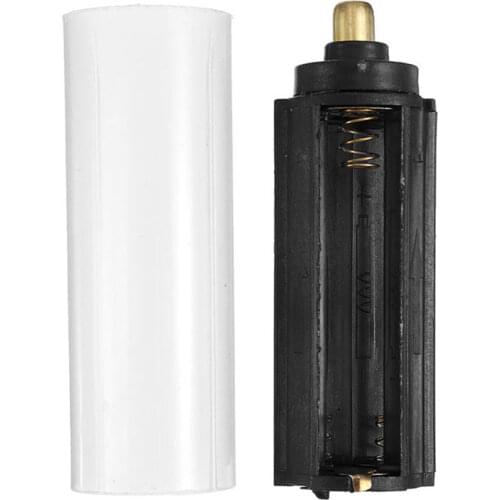 Mayitr High Quality 2 in 1 White Casing 18650 Battery Sheath Tube + Plastic AAA Battery Holder Case Box Set For Flashlight Torch