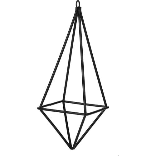 Metal Pot Rack Flower Container Hanging Planters Geometric Triangular Shaped Swing Wrought Iron Tillandsia Air Plants Holder