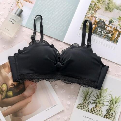 Underwear women gather the new 2021 bra without rims, thin bra for students, high school girls and small breasts in summer