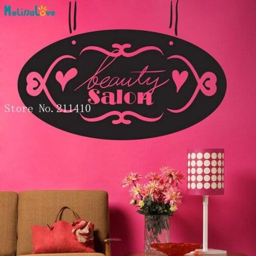New Design Vinyl Wall Decal Sticker Dazzling Beauty Salon Sign Decals Home Decor For Barber Room Self-adhesive Art Murals YY945