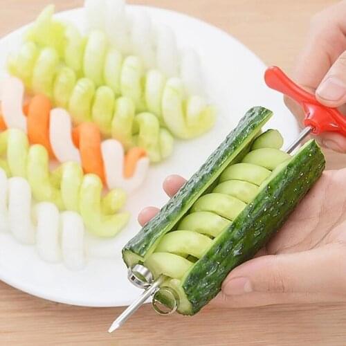 Vegetables Spiral Knife Potato Carrot Cucumber Salad Chopper Easy Spiral Screw Slicer Cutter Spiralizer Kitchen Tools