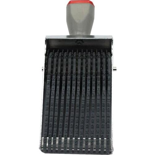 Rubber Stamp, 13 Digits Number Stamp Personalized English Alphabet Number Symbol Rolling Wheel Stamp