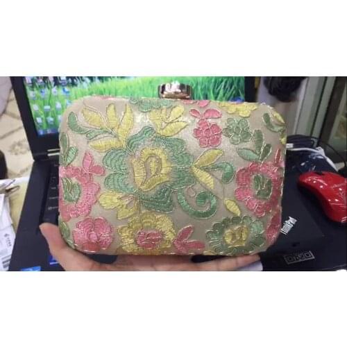 2016 Luxury Handbags Women Evening Bags Designer Embroidery Envelope Clutch Bag Vintage Evening Clutch Purse Bolsa Feminina