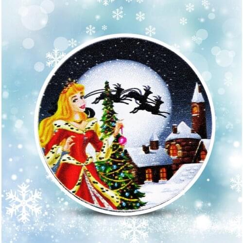 Merry Christmas Silver Coins Santa Claus Elk Blessing Snowflake Princess Wishing Commemorative Souvenirs New Year Gifts