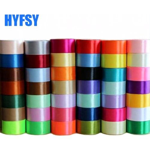 Hyfsy 10080 50mm wide (25 yards/bag) satin ribbon DIY gift wrap handmade materials hair bow polyester 5cm