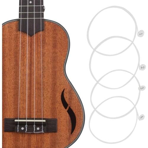 U630 White Nylon Ukulele Strings for Soprano Concert Tenor Durable Ukulele Strings Set