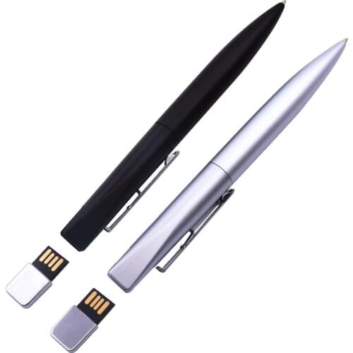 USB Flash Drive 32 GB Ballpoint Pens Metal Pen Drive 64GB Pendrive 16GB 8GB 4GB Usb 2.0 Flash Memoria Usb Disk for Business Gift