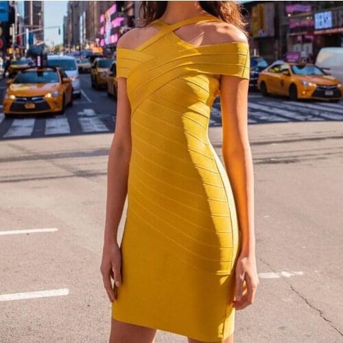 Summer Women Ladies New Orange Bandage Dress Elegant Celebrity Vintage Vestios Sexy Straps Mini Bodyon Bandage Dress